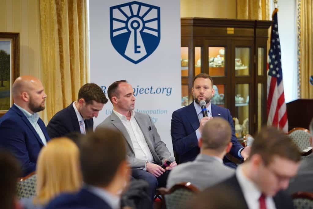 Technology policy expert Gregory S. McNeal briefing policy leaders at the Capitol Hill Club in Washington Technology policy expert Gregory S. McNeal briefing policy leaders at the Capitol Hill Club in Washington